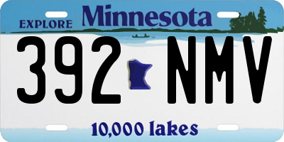MN license plate 392NMV