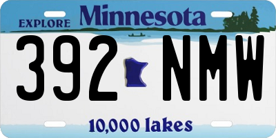 MN license plate 392NMW