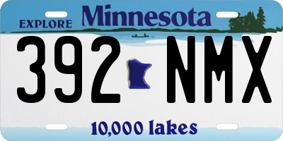 MN license plate 392NMX