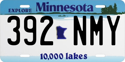 MN license plate 392NMY