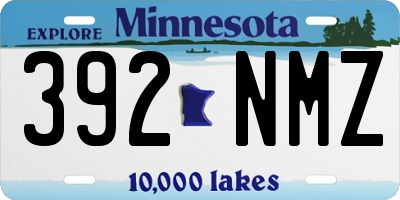 MN license plate 392NMZ