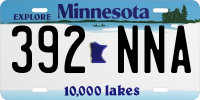 MN license plate 392NNA