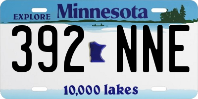 MN license plate 392NNE