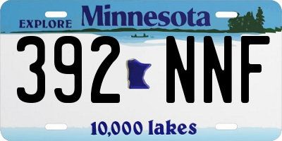 MN license plate 392NNF