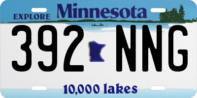 MN license plate 392NNG