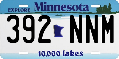 MN license plate 392NNM