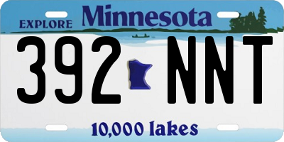 MN license plate 392NNT