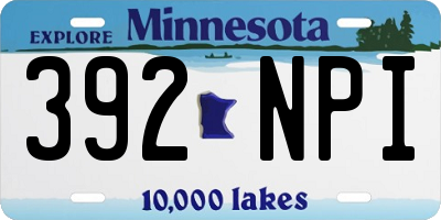MN license plate 392NPI