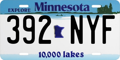 MN license plate 392NYF