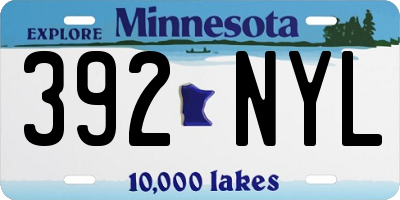 MN license plate 392NYL