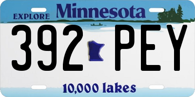 MN license plate 392PEY