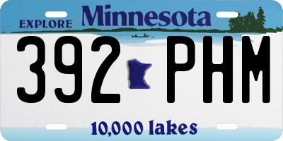MN license plate 392PHM