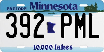 MN license plate 392PML