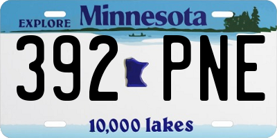 MN license plate 392PNE