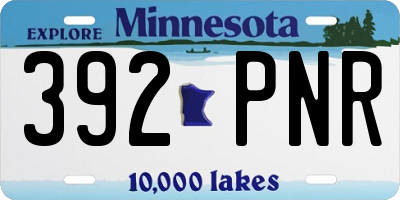 MN license plate 392PNR
