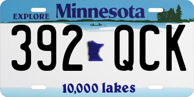 MN license plate 392QCK