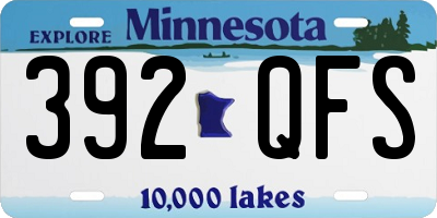 MN license plate 392QFS