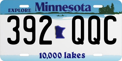 MN license plate 392QQC