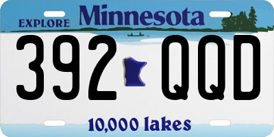 MN license plate 392QQD
