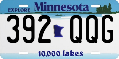 MN license plate 392QQG