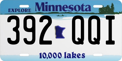 MN license plate 392QQI