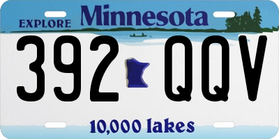 MN license plate 392QQV