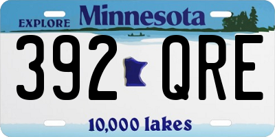 MN license plate 392QRE