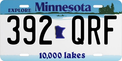 MN license plate 392QRF