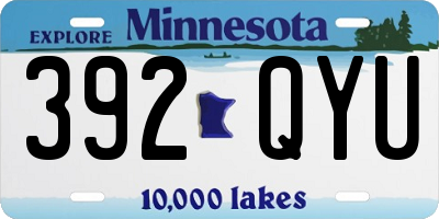 MN license plate 392QYU