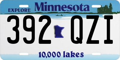 MN license plate 392QZI