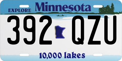 MN license plate 392QZU