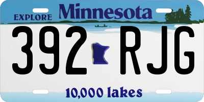 MN license plate 392RJG