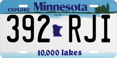 MN license plate 392RJI