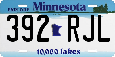 MN license plate 392RJL