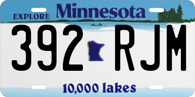 MN license plate 392RJM