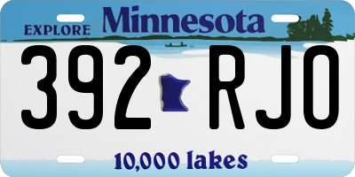 MN license plate 392RJO
