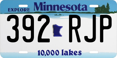 MN license plate 392RJP