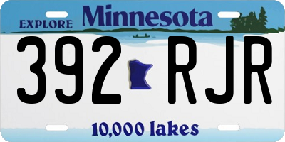 MN license plate 392RJR