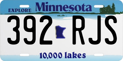 MN license plate 392RJS