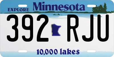 MN license plate 392RJU
