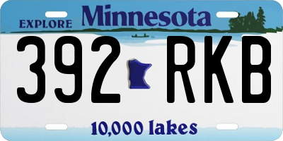 MN license plate 392RKB