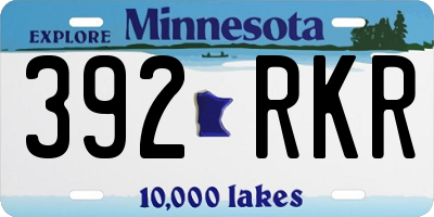 MN license plate 392RKR