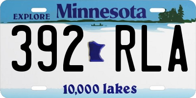MN license plate 392RLA
