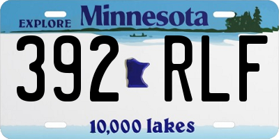 MN license plate 392RLF