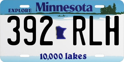 MN license plate 392RLH