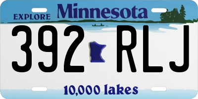 MN license plate 392RLJ