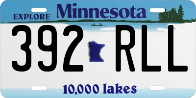 MN license plate 392RLL