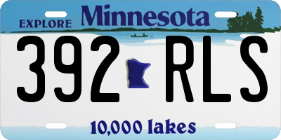 MN license plate 392RLS