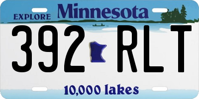 MN license plate 392RLT