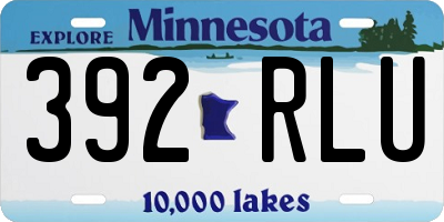 MN license plate 392RLU